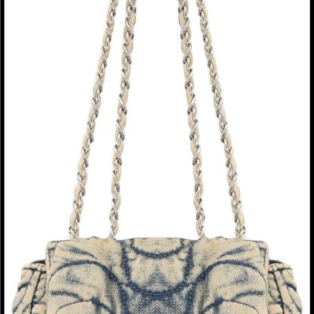 Stylish Denim Chain Strap Bag
